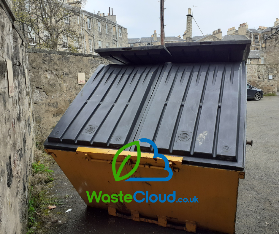 Enclosed and lockable skip hire in Glasgow and across Scotland, click here and book an enclosed skip online in Glasgow